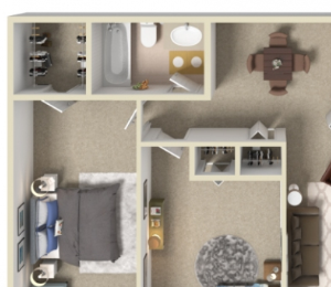 Two Bedroom One Bath - Upstairs